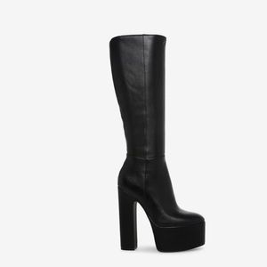 Steve Madden leather platform boots